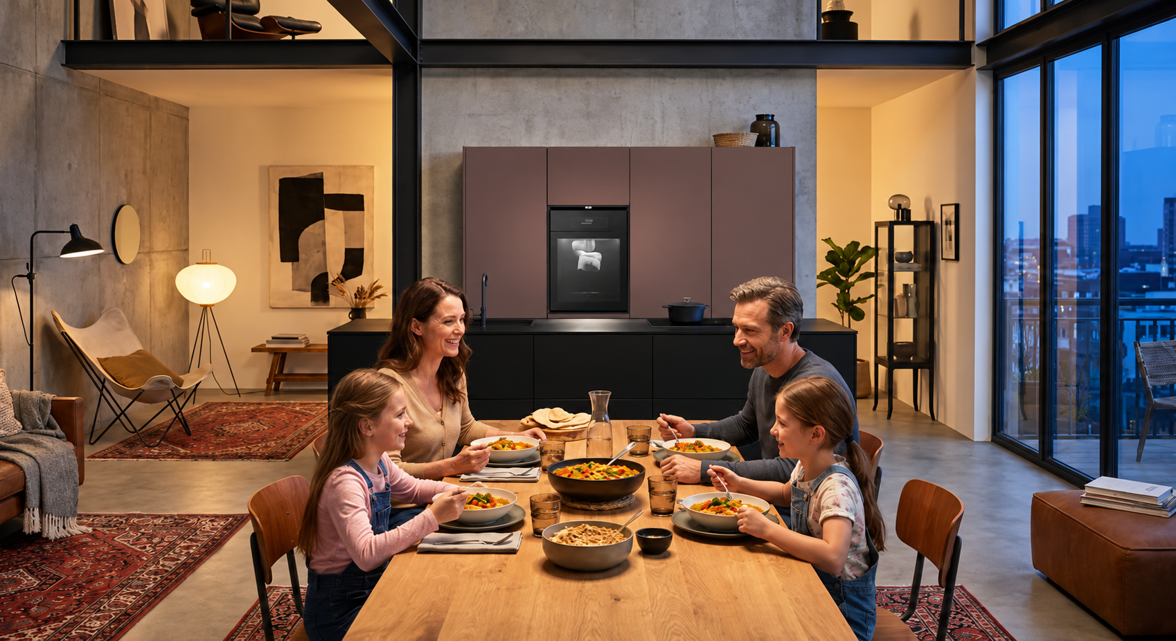 Mana integriert in eine moderne Familienküche